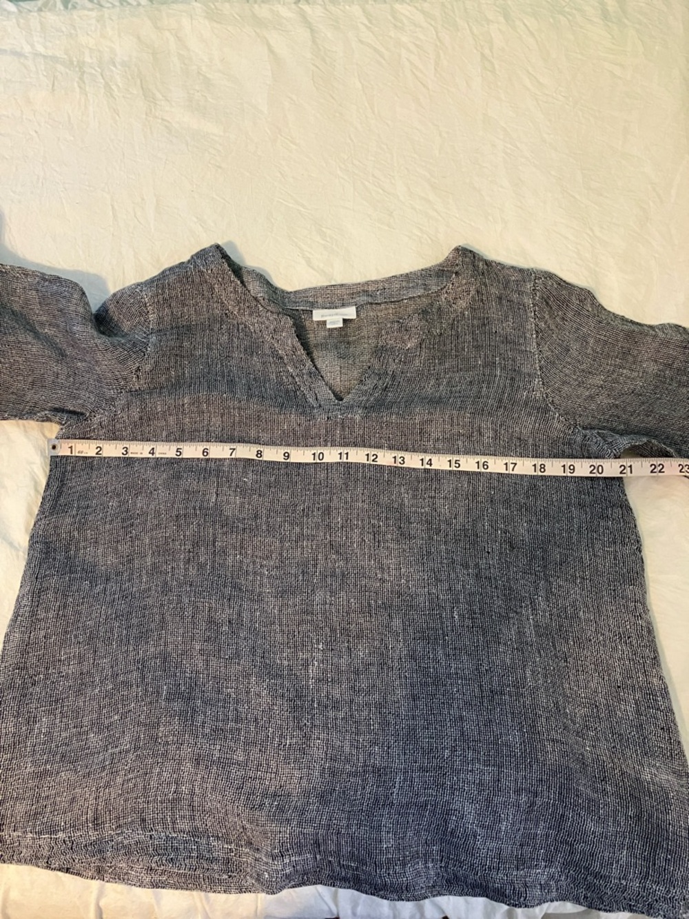 J.Jill Pure Jill 100% Linen Split-Neck Women's Top - Picture 9 of 11